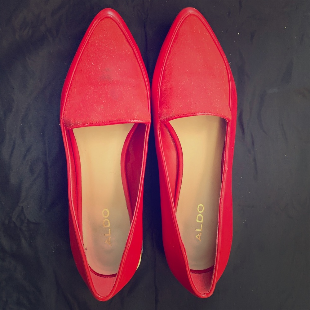 Classic Red Suede Learher Loafers Aldo, 7M
